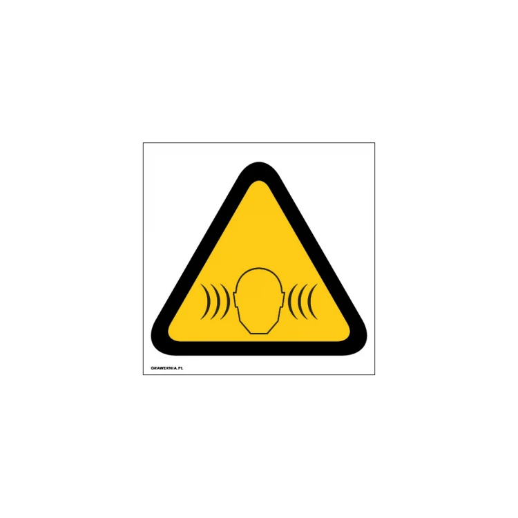High Noise Level Warning - size 150x150mm - PVC - UV color print - BHP015