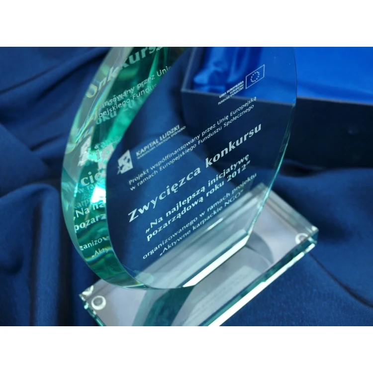 Glass Trophy in Case - INES