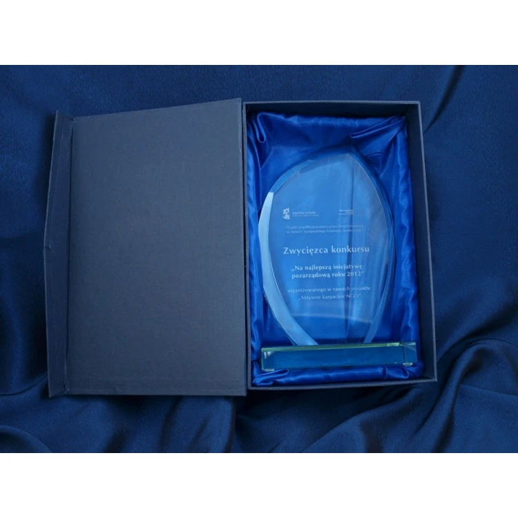 Glass Trophy in Case - INES