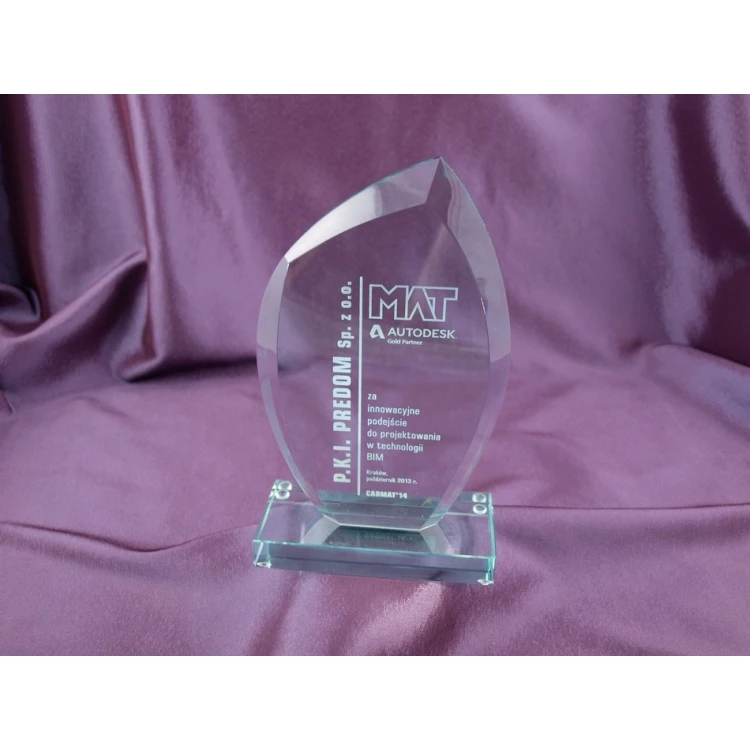 Glass Trophy in Case - INES