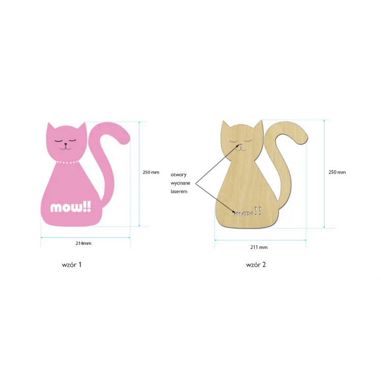 Wall Decoration - Cat - UV Digital Print - DEK006