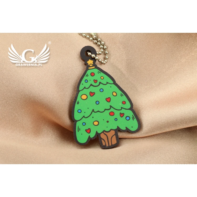Set of 6 Wooden Christmas Ornaments - Colorful UV Print - OZD001