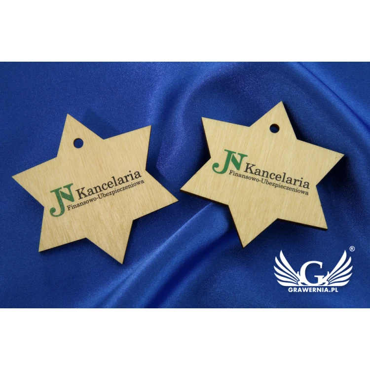 Christmas Decorations - Wooden Stars - Colorful UV Print - OZD006