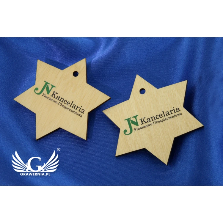 Christmas Decorations - Wooden Stars - Colorful UV Print - OZD006