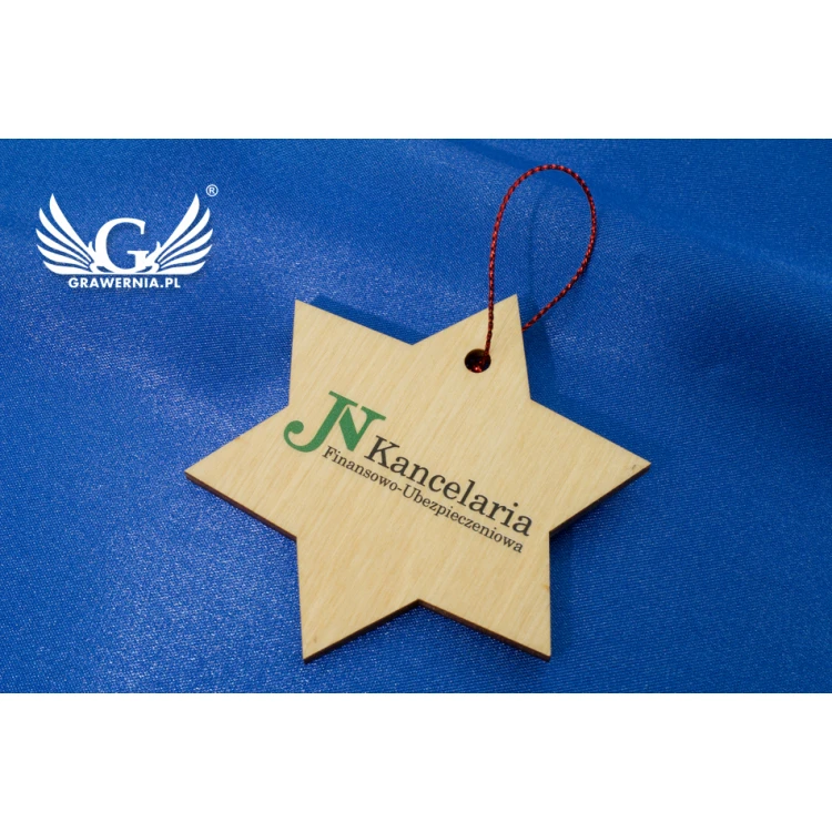 Christmas Decorations - Wooden Stars - Colorful UV Print - OZD006