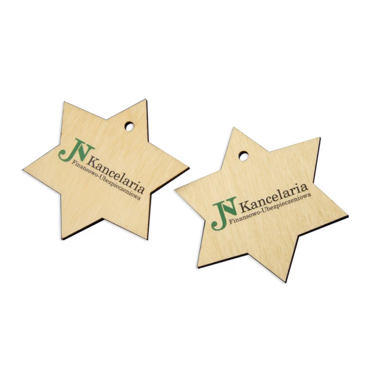 Christmas Decorations - Wooden Stars - Colorful UV Print - OZD006