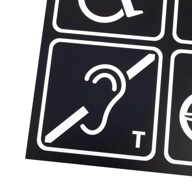 Signs for Disabled People - Matte Black Acrylic Plaque - Size 300x300mm - TAB579