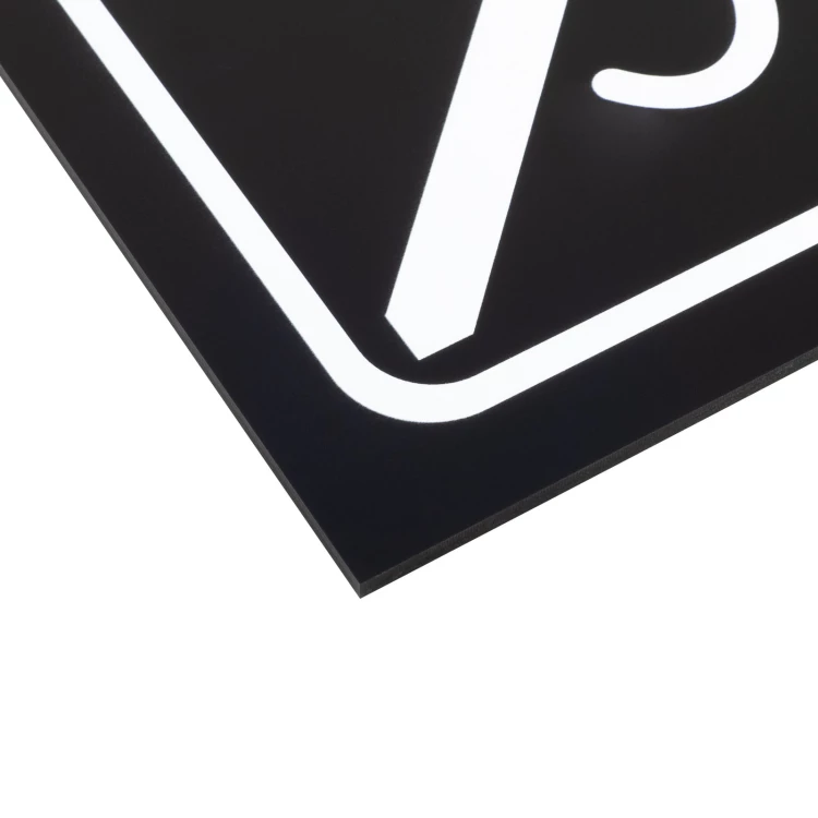 Signs for Disabled People - Matte Black Acrylic Plaque - Size 300x300mm - TAB579