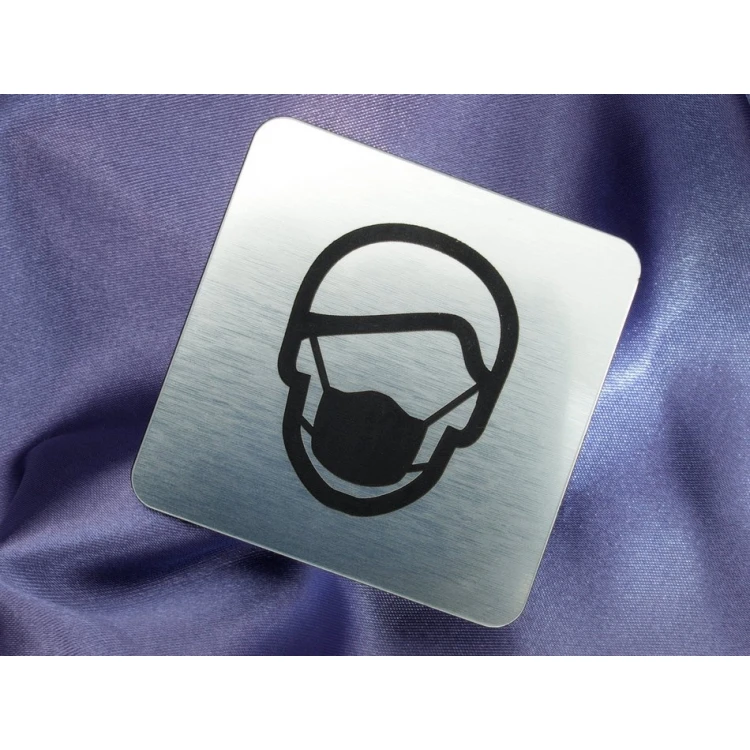 Safety Signage - Plaque with Pictograms - 60x60mm
