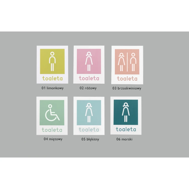 Toilet Signage - UV Print - 3mm PVC - dim. 90x110mm - TT024