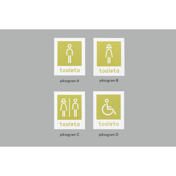 Toilet Signage - UV Print - 3mm PVC - dim. 90x110mm - TT024