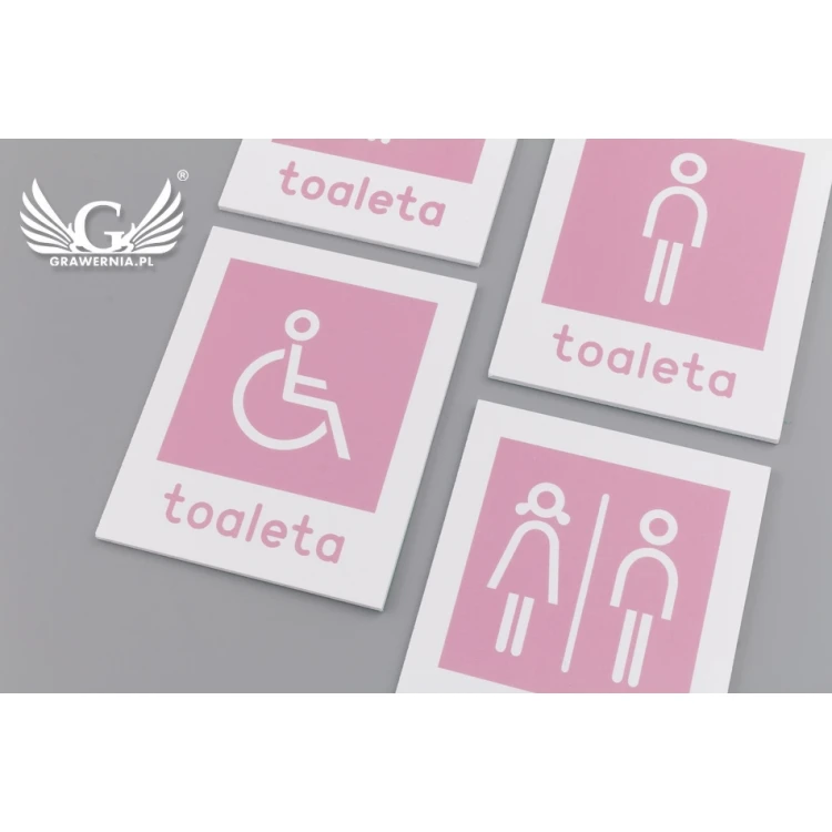 Toilet Signage - UV Print - 3mm PVC - dim. 90x110mm - TT024