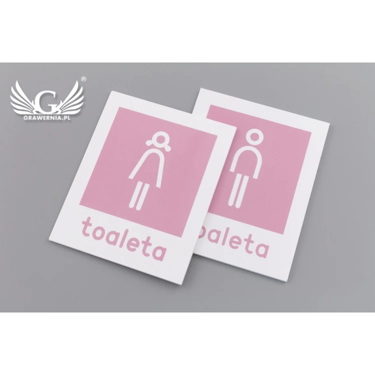 Toilet Signage - UV Print - 3mm PVC - dim. 90x110mm - TT024
