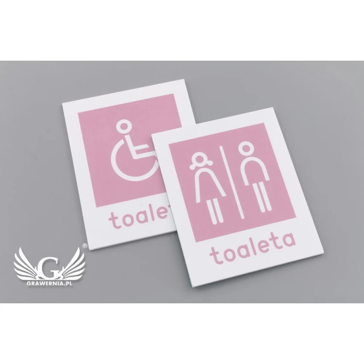 Toilet Signage - UV Print - 3mm PVC - dim. 90x110mm - TT024