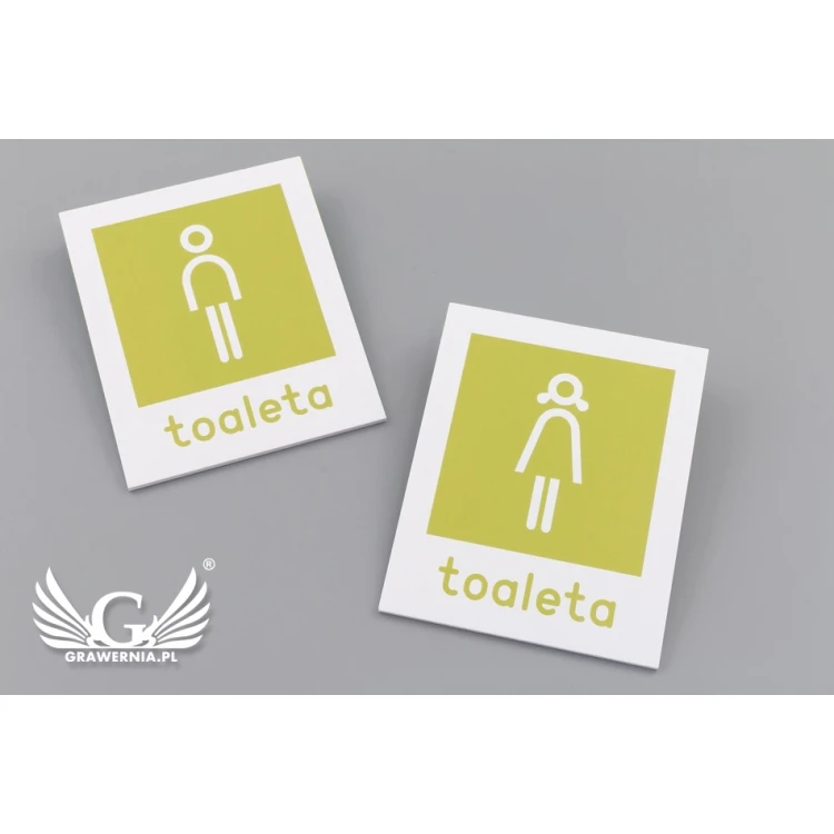 Toilet Signage - UV Print - 3mm PVC - dim. 90x110mm - TT024