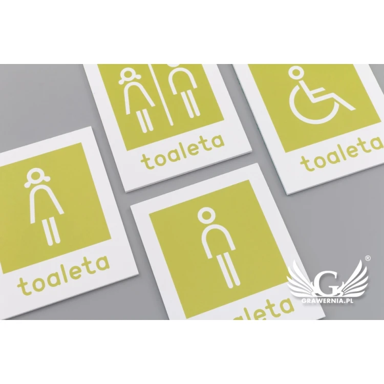 Toilet Signage - UV Print - 3mm PVC - dim. 90x110mm - TT024