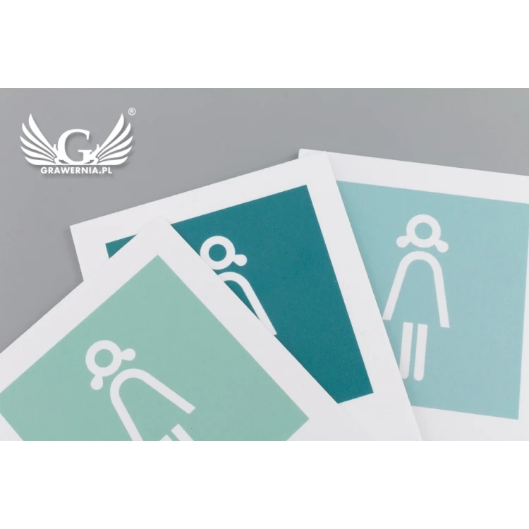 Toilet Signage - UV Print - 3mm PVC - dim. 90x110mm - TT024