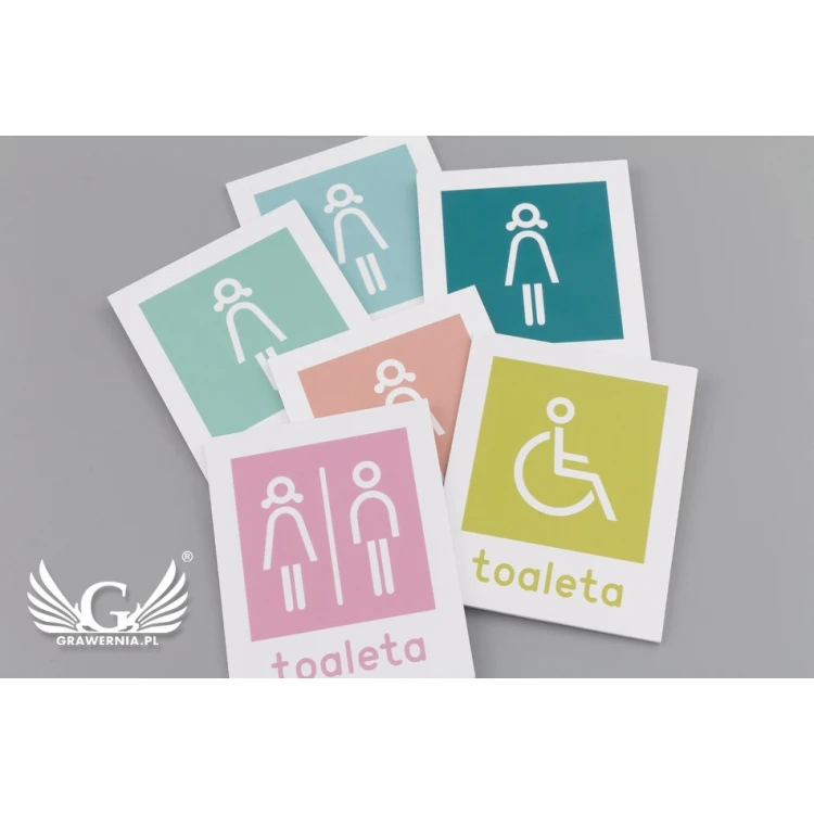 Toilet Signage - UV Print - 3mm PVC - dim. 90x110mm - TT024