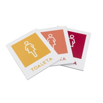 Toilet Signage - UV Print - 3mm PVC - dim. 90x110mm - TT023