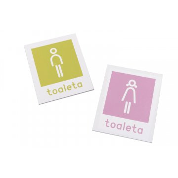 Toilet Signage - UV Print - 3mm PVC - dim. 90x110mm - TT024