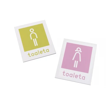 Toilet Signage - UV Print - 3mm PVC - dim. 90x110mm - TT024