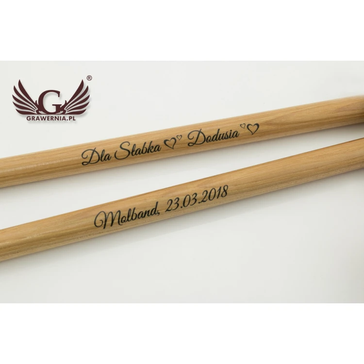 PERQS HICKORY 140C Drumsticks with Custom Print - Gift for a Drummer