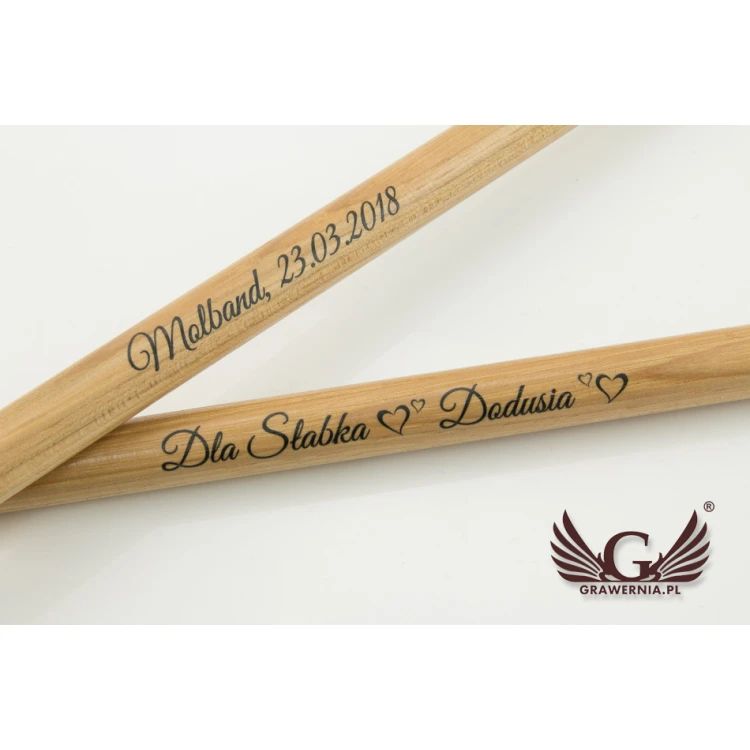 PERQS HICKORY 140C Drumsticks with Custom Print - Gift for a Drummer