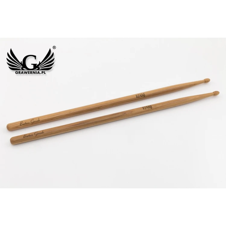 PERQS HICKORY 135A Drumsticks with Custom Print or Engraving - Gift for a Drummer