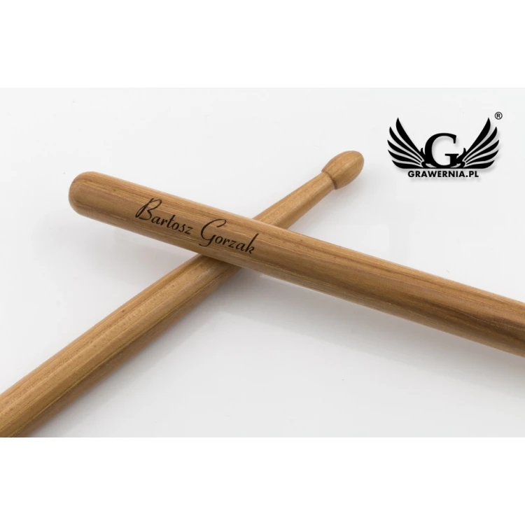 PERQS HICKORY 135A Drumsticks with Custom Print or Engraving - Gift for a Drummer