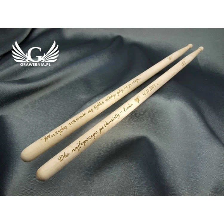 Drumsticks with your signature - gift for a drummer - 130C