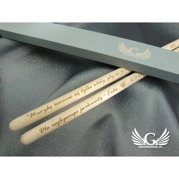 Drumsticks with your signature - gift for a drummer - 130C
