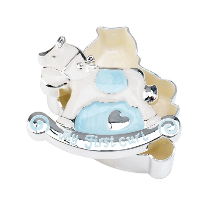 Holy Baptism Souvenir - pearl mass horses trinket box for first tooth and lock of hair - PCS005