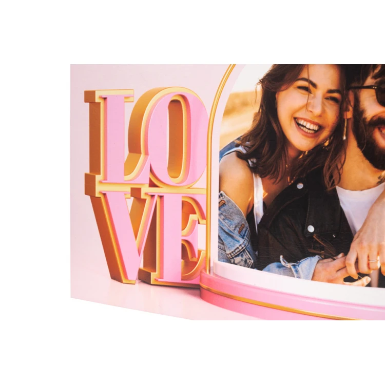 Souvenir thank you gift for parents with photo on board - LOVE - PDR024