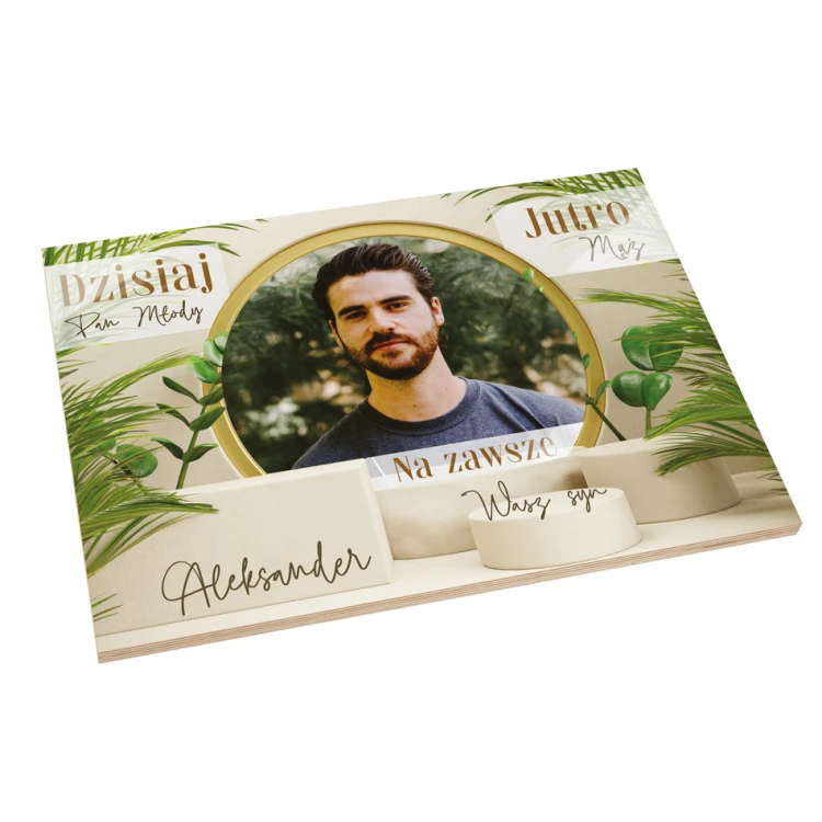 Souvenir thank you gift for parents with photo on board - PDR027