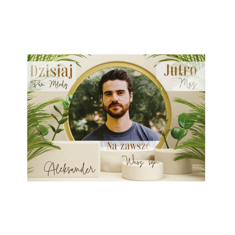 Souvenir thank you gift for parents with photo on board - PDR027