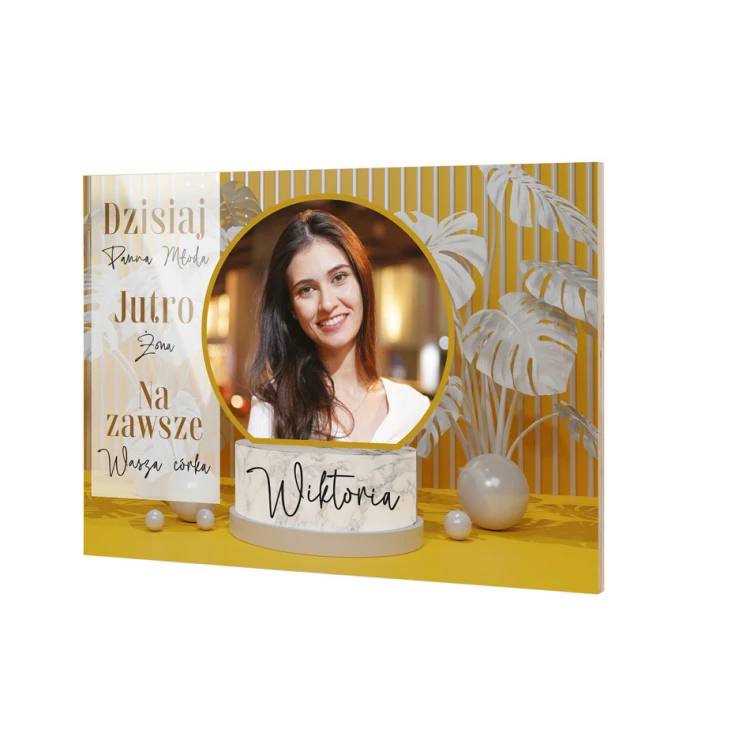 Souvenir thank you gift for parents with photo on board - PDR028