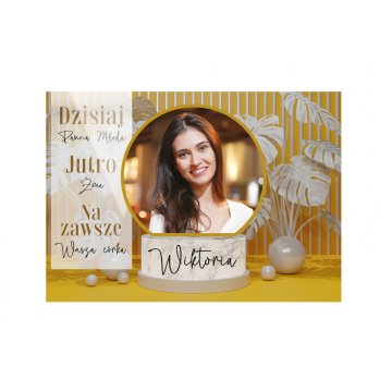 Souvenir thank you gift for parents with photo on board - PDR028