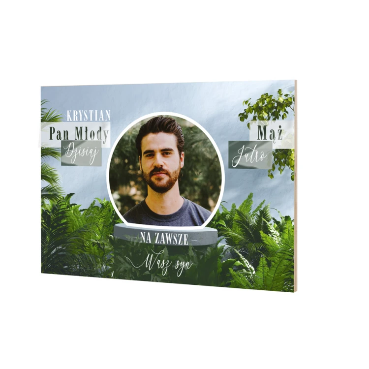 Souvenir thank you gift for parents with photo on board - PDR029