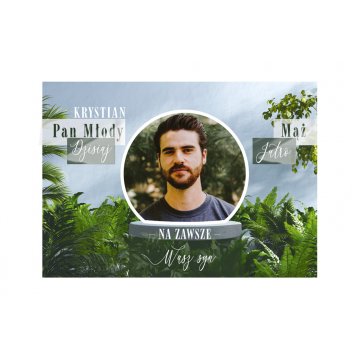 Souvenir thank you gift for parents with photo on board - PDR029