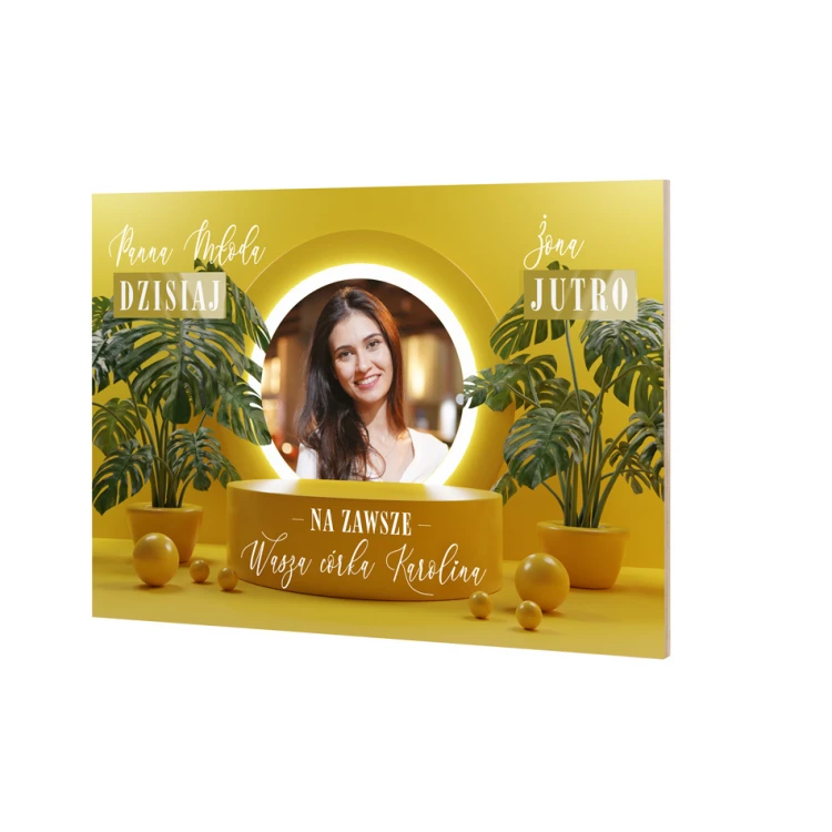 Souvenir thank you gift for parents with photo on board - PDR030