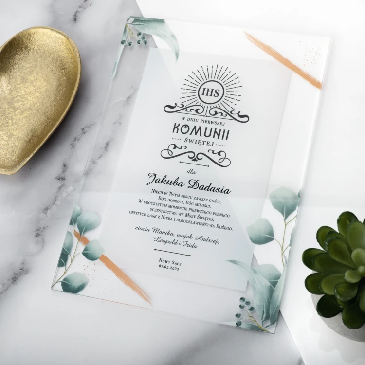 First Holy Communion Souvenir made of Plexi - UV Print - KOM017