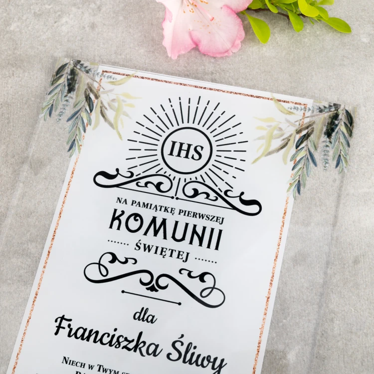 First Holy Communion Souvenir made of Plexi - UV Print - KOM023