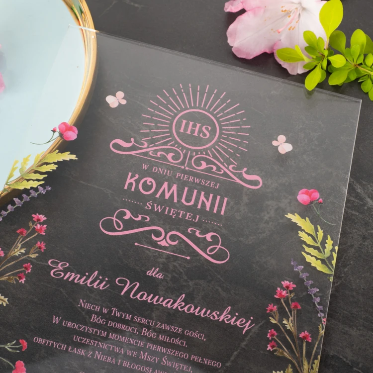 First Holy Communion Souvenir made of Plexi - UV Print - KOM018