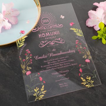 First Holy Communion Souvenir made of Plexi - UV Print - KOM018