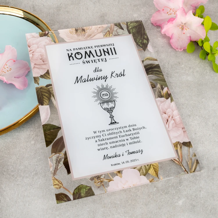 First Holy Communion Souvenir made of Plexi - UV Print - KOM025