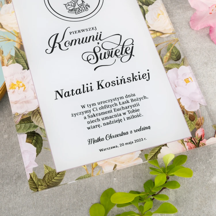 First Holy Communion Souvenir made of Plexi - UV Print - KOM022