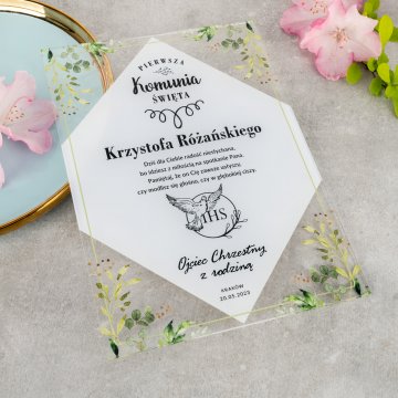 First Holy Communion Souvenir made of Plexi - UV Print - KOM021