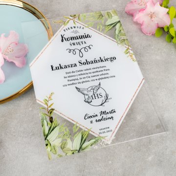 First Holy Communion Souvenir made of Plexi - UV Print - KOM020