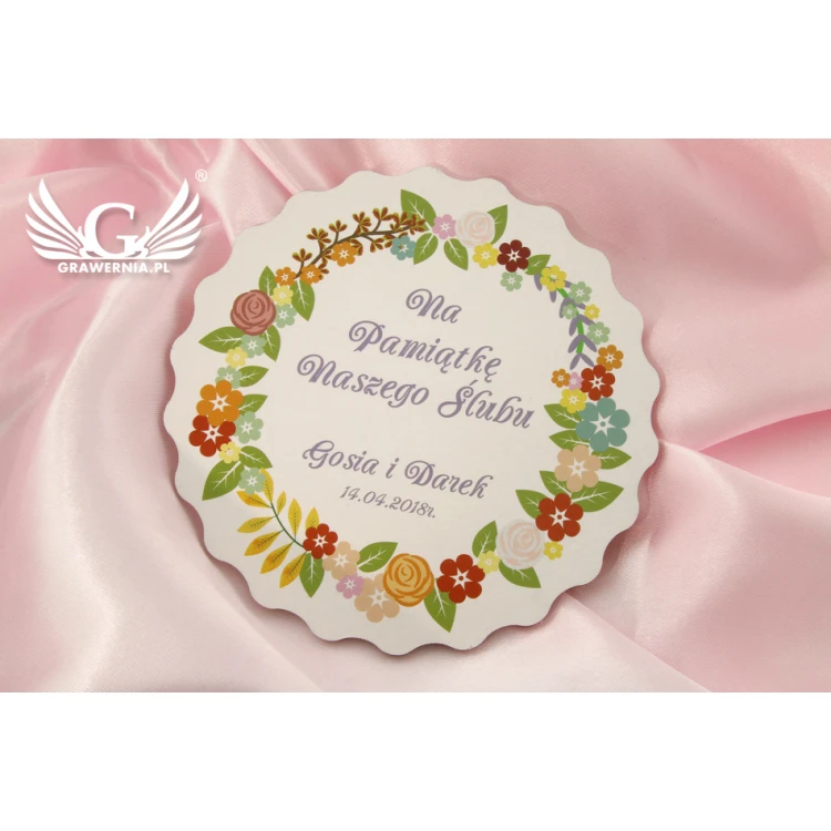 Wedding Souvenir - Thank You for Guests - Wooden Circles - UV Print