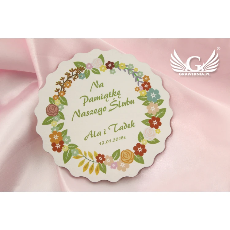 Wedding Souvenir - Thank You for Guests - Wooden Circles - UV Print